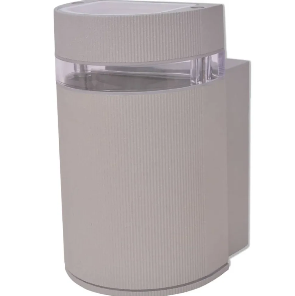 VIDAXL - Applique murale extérieure demi-cylindrique aluminium gris