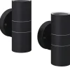 VIDAXL - Applique murale led d'extérieur 2 pcs acier inoxydable haut bas