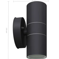 VIDAXL - Applique murale led d'extérieur 2 pcs acier inoxydable haut bas