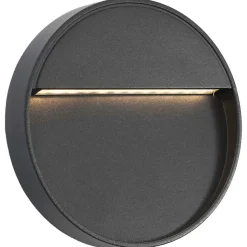 VIDAXL - Appliques murales à led d'extérieur 2 pcs 3 w noir rond