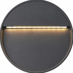 VIDAXL - Appliques murales à led d'extérieur 2 pcs 3 w noir rond