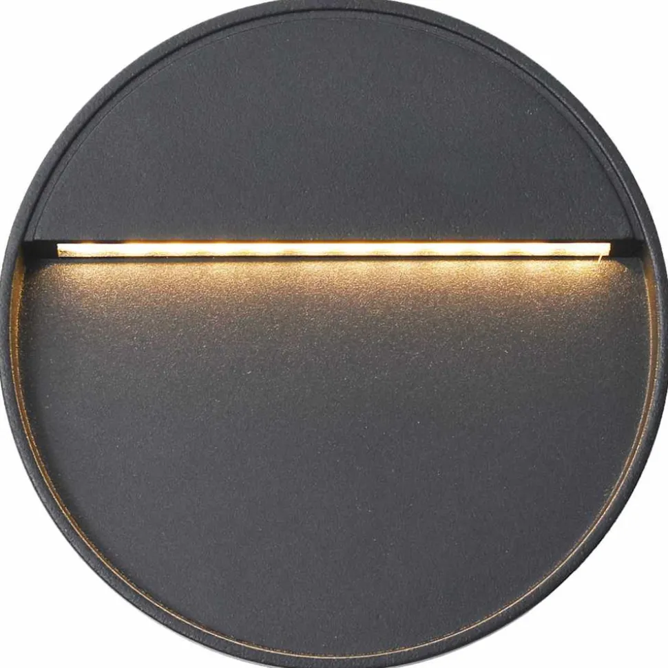 VIDAXL - Appliques murales à led d'extérieur 2 pcs 3 w noir rond