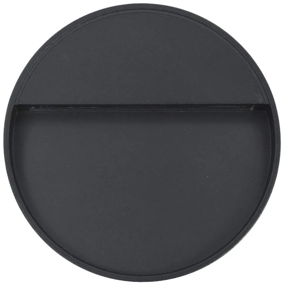 VIDAXL - Appliques murales à led d'extérieur 2 pcs 3 w noir rond