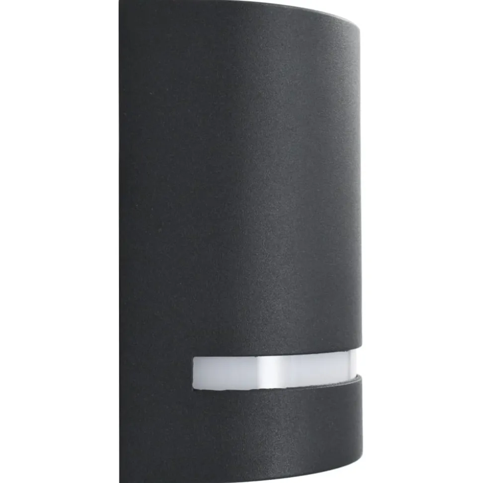 VIDAXL - Appliques murales d'extérieur 2 pcs 35 w noir demi-rond