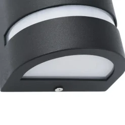 VIDAXL - Appliques murales d'extérieur 2 pcs 35 w noir demi-rond