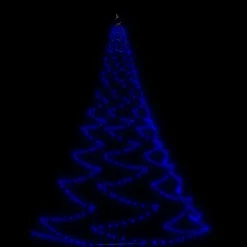VIDAXL - Arbre mural avec crochet métallique 720 led bleu 5 m int/ext