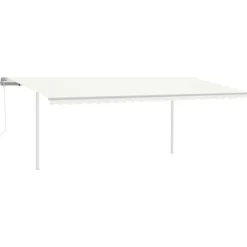 VIDAXL - Auvent automatique capteur de vent/led 6x3 m crème