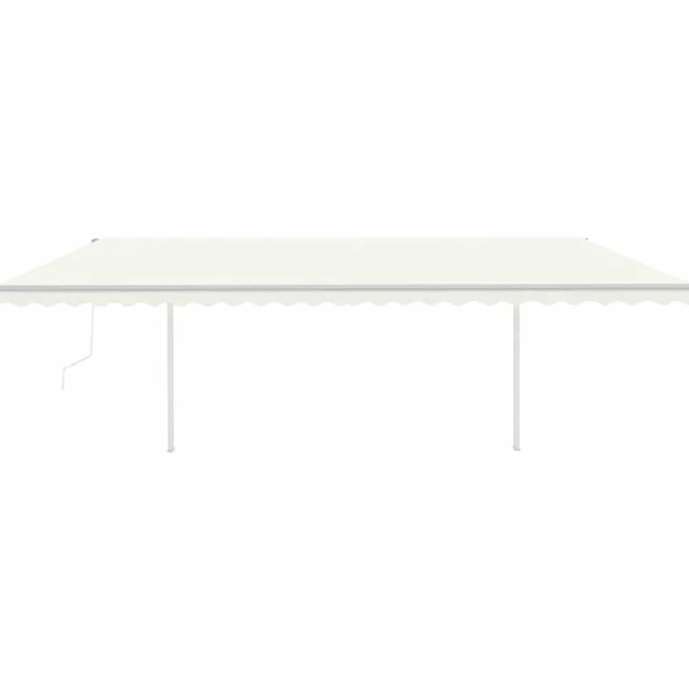 VIDAXL - Auvent automatique capteur de vent/led 6x3 m crème