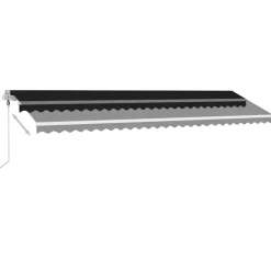 VIDAXL - Auvent automatique capteur de vent et led 600x300 cm anthracite