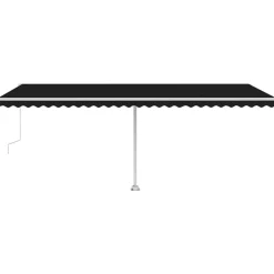 VIDAXL - Auvent automatique capteur de vent et led 600x300 cm anthracite