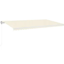 VIDAXL - Auvent automatique avec capteur de vent et led 600x300 cm crème