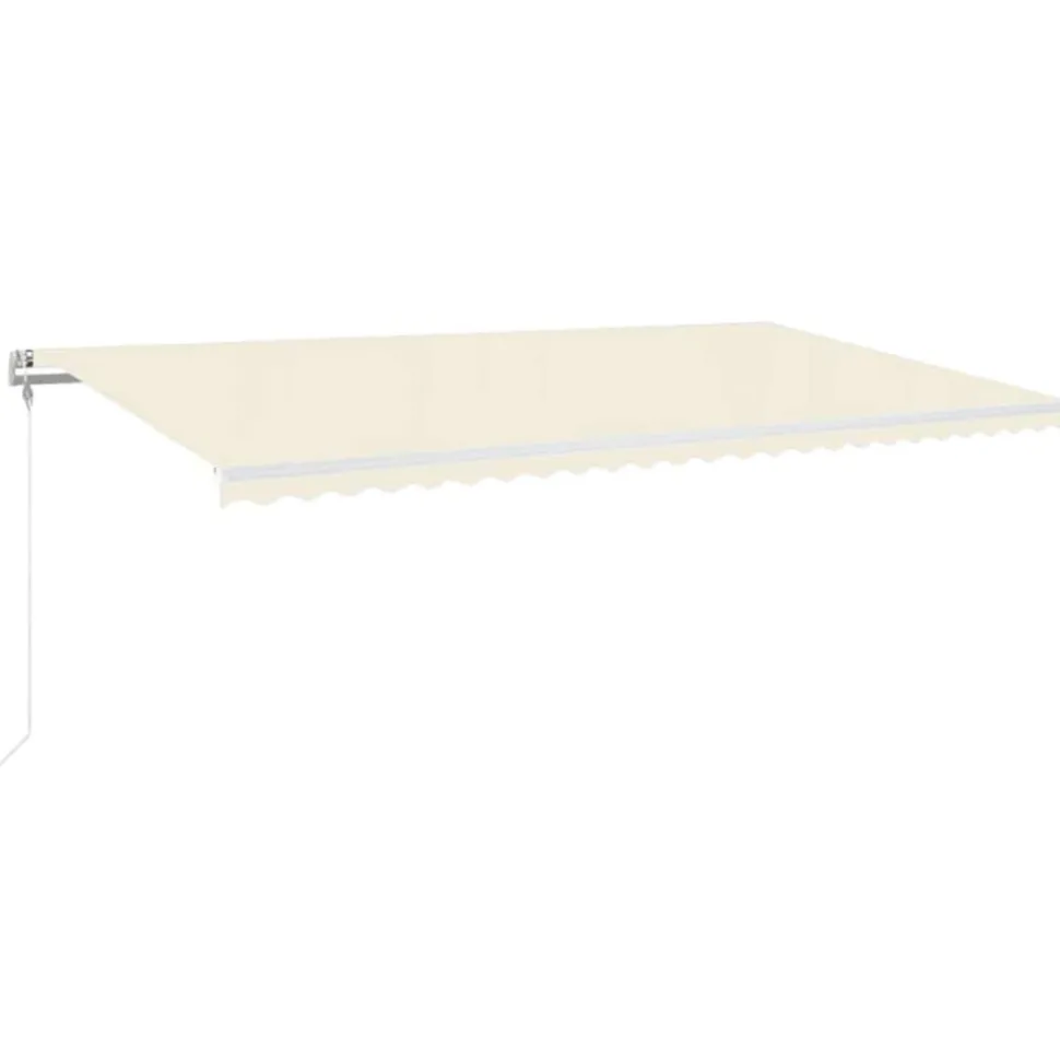 VIDAXL - Auvent automatique avec capteur de vent et led 600x300 cm crème