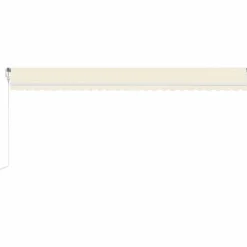VIDAXL - Auvent automatique avec capteur de vent et led 600x300 cm crème