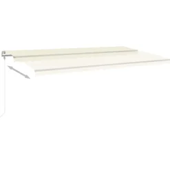 VIDAXL - Auvent automatique avec capteur de vent et led 600x300 cm crème