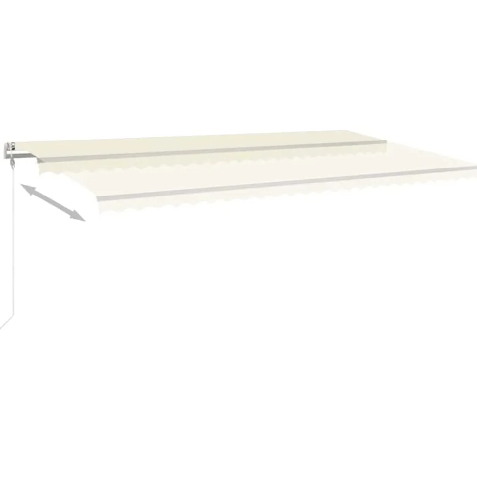 VIDAXL - Auvent automatique avec capteur de vent et led 600x300 cm crème