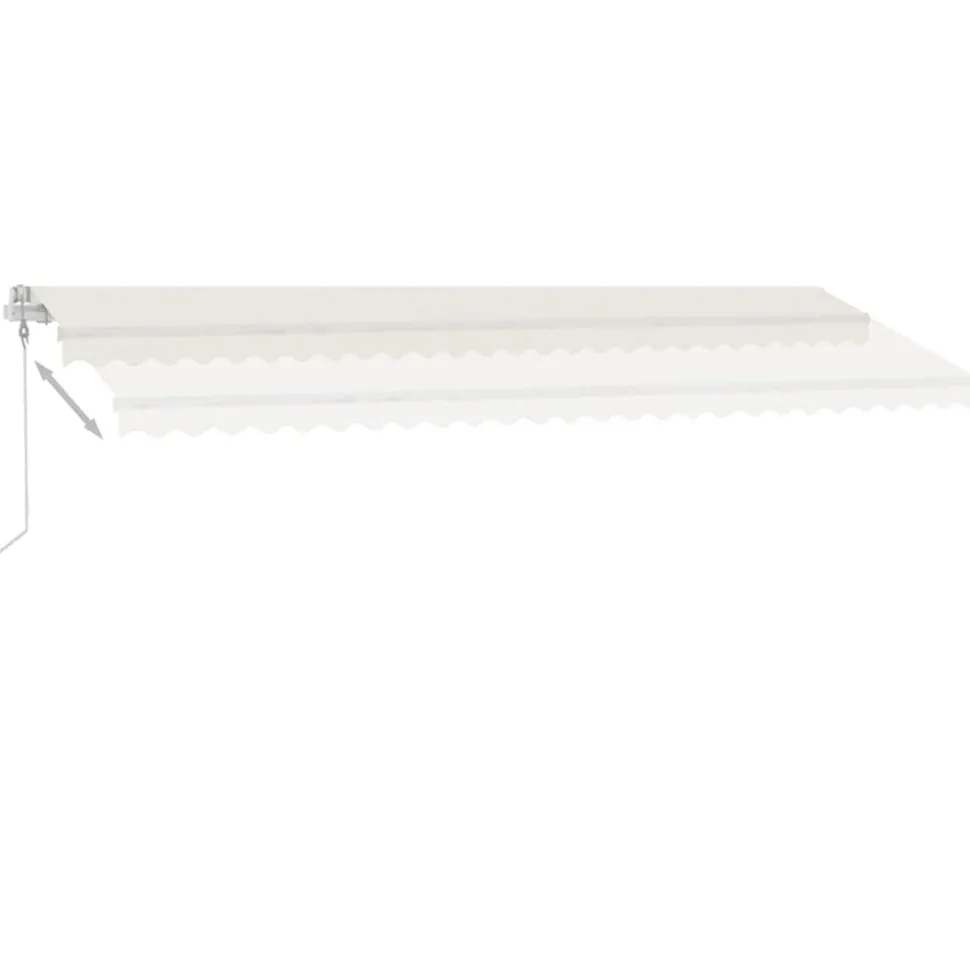 VIDAXL - Auvent automatique avec capteur de vent et led 600x300 cm crème