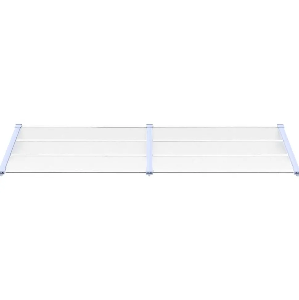 VIDAXL - Auvent de porte gris et transparent 239x90 cm polycarbonate