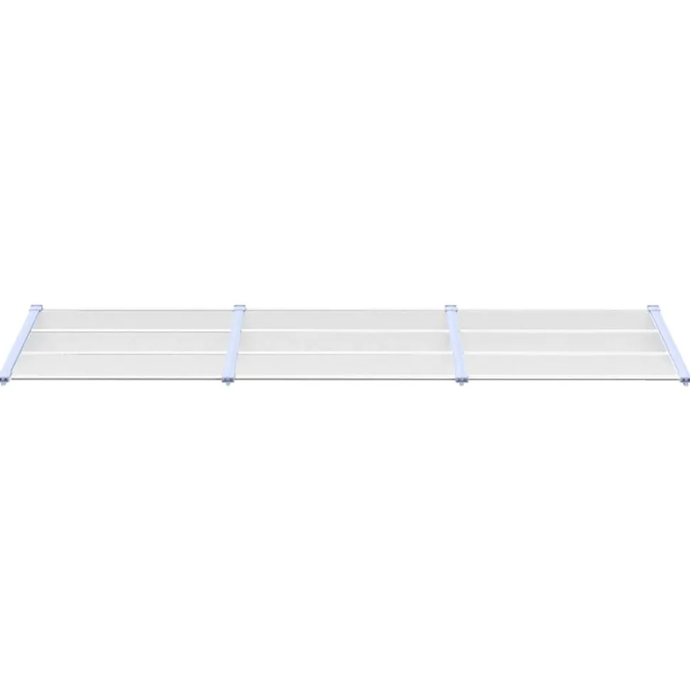 VIDAXL - Auvent de porte gris et transparent 297,5x90 cm polycarbonate