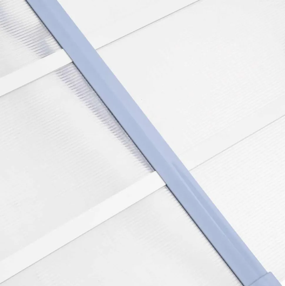 VIDAXL - Auvent de porte gris et transparent 297,5x90 cm polycarbonate