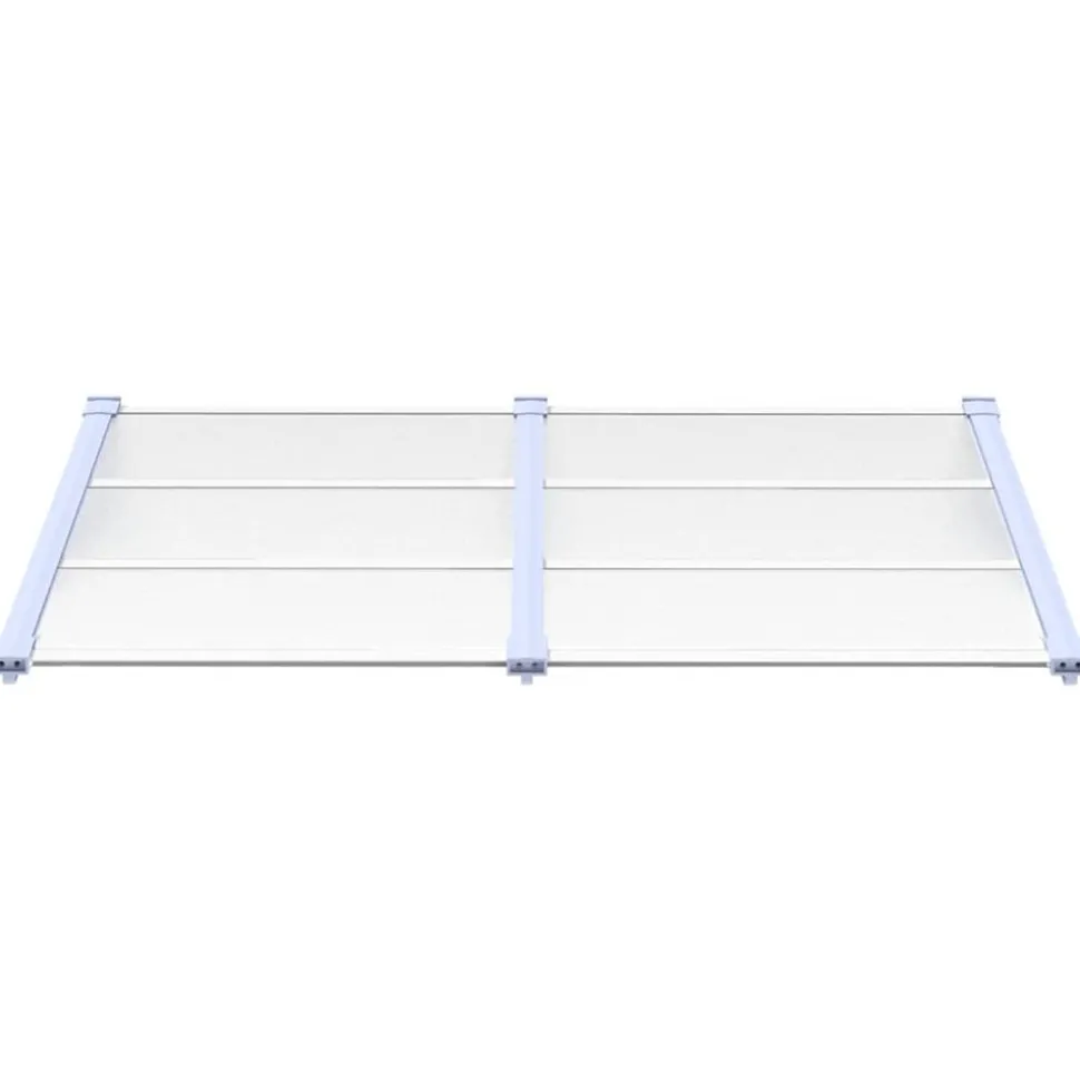 VIDAXL - Auvent de porte gris et transparent 152,5x90 cm polycarbonate