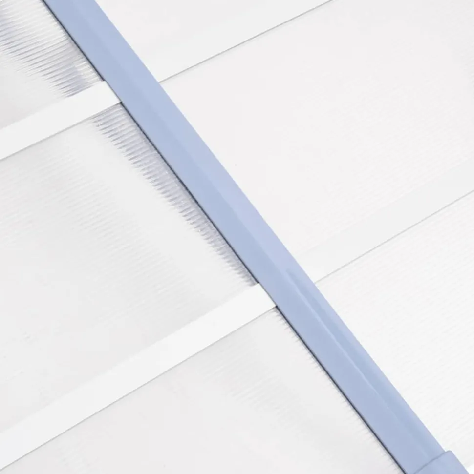 VIDAXL - Auvent de porte gris et transparent 152,5x90 cm polycarbonate
