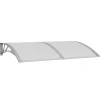 VIDAXL - Auvent de porte gris 150x100 cm polycarbonate