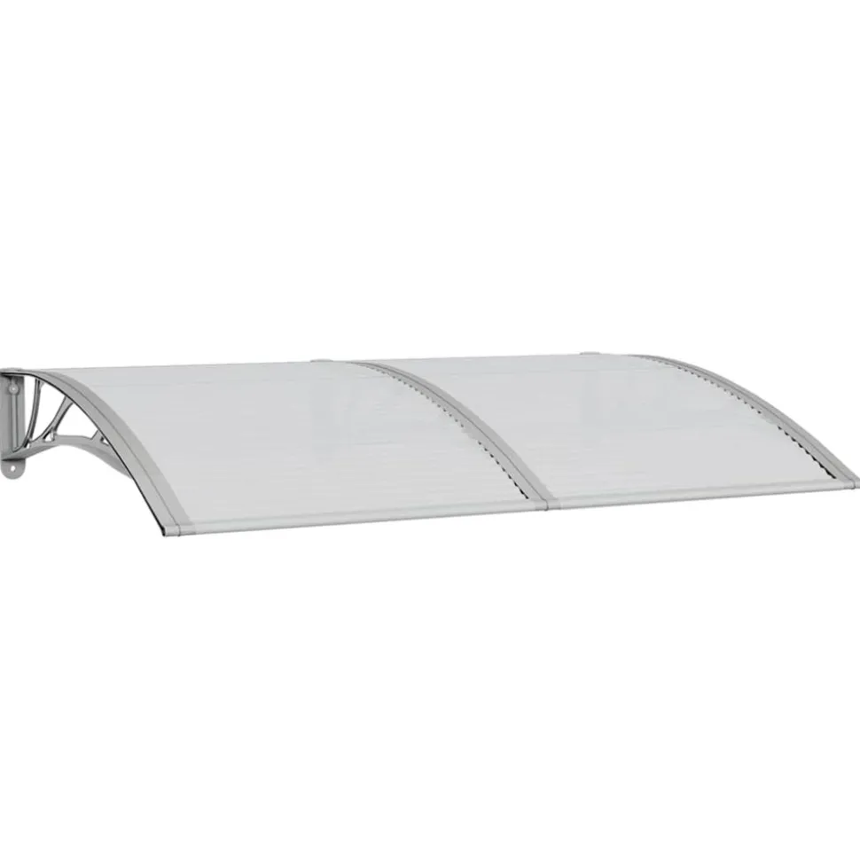 VIDAXL - Auvent de porte gris 150x100 cm polycarbonate