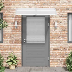VIDAXL - Auvent de porte gris 150x100 cm polycarbonate