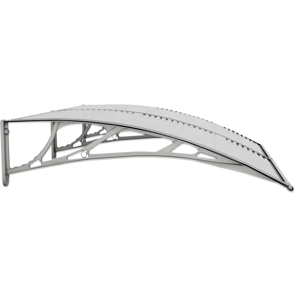 VIDAXL - Auvent de porte gris 150x100 cm polycarbonate