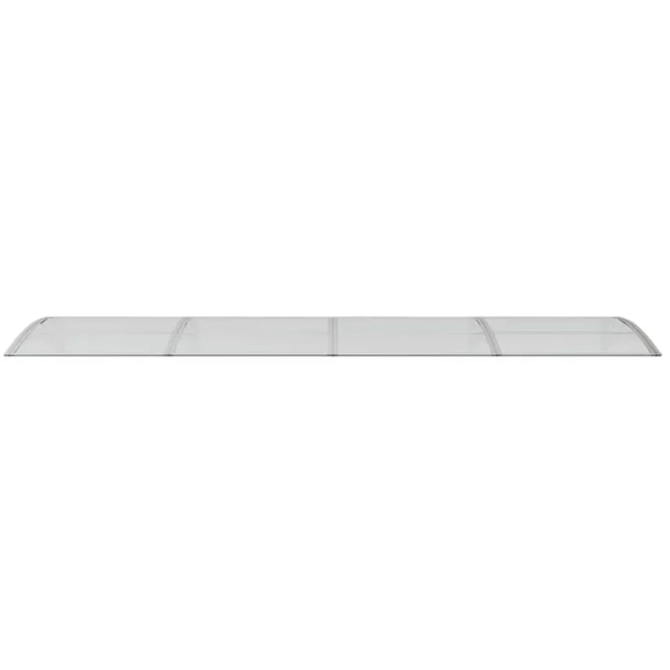 VIDAXL - Auvent de porte gris et transparent 350x75 cm polycarbonate