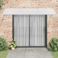 VIDAXL - Auvent de porte gris 300x100 cm polycarbonate