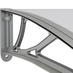 VIDAXL - Auvent de porte gris 300x100 cm polycarbonate