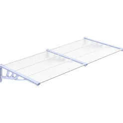VIDAXL - Auvent de porte gris et transparent 199x90 cm polycarbonate