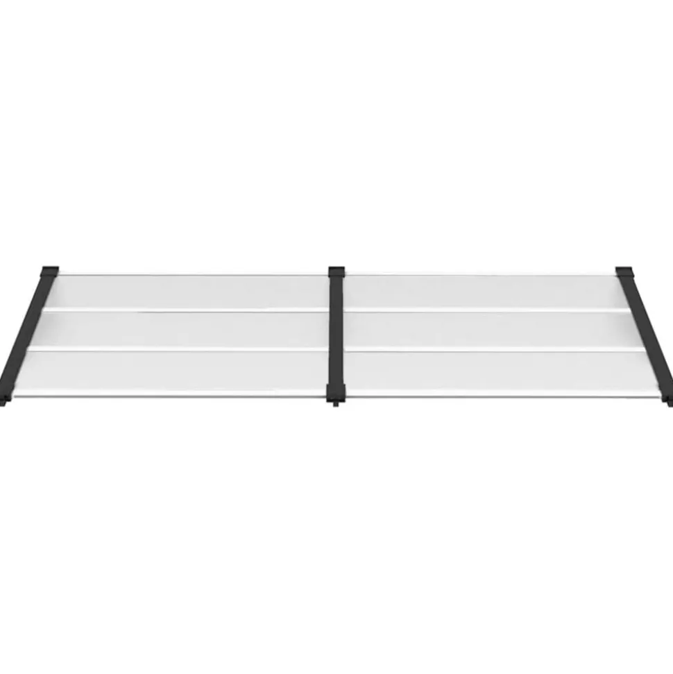VIDAXL - Auvent de porte noir et transparent 199x90 cm polycarbonate