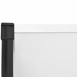 VIDAXL - Auvent de porte noir et transparent 199x90 cm polycarbonate