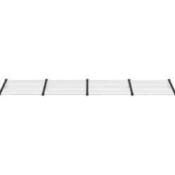VIDAXL - Auvent de porte noir et transparent 396x90 cm polycarbonate