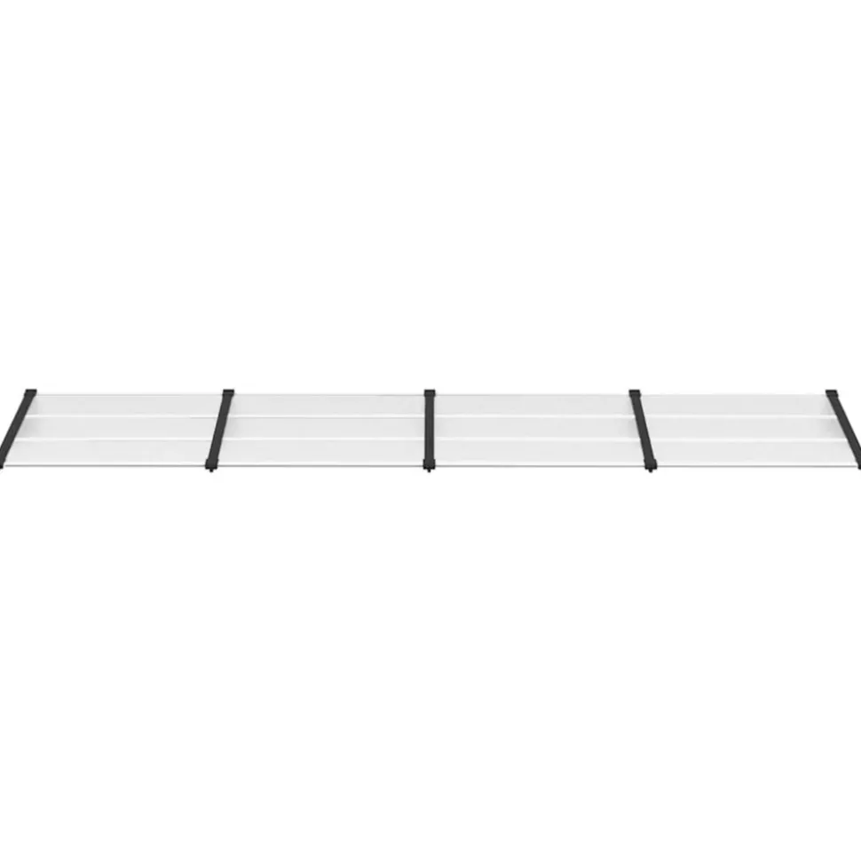 VIDAXL - Auvent de porte noir et transparent 396x90 cm polycarbonate