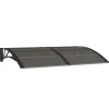 VIDAXL - Auvent de porte noir 150x100 cm polycarbonate