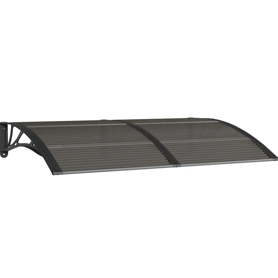 VIDAXL - Auvent de porte noir 150x100 cm polycarbonate