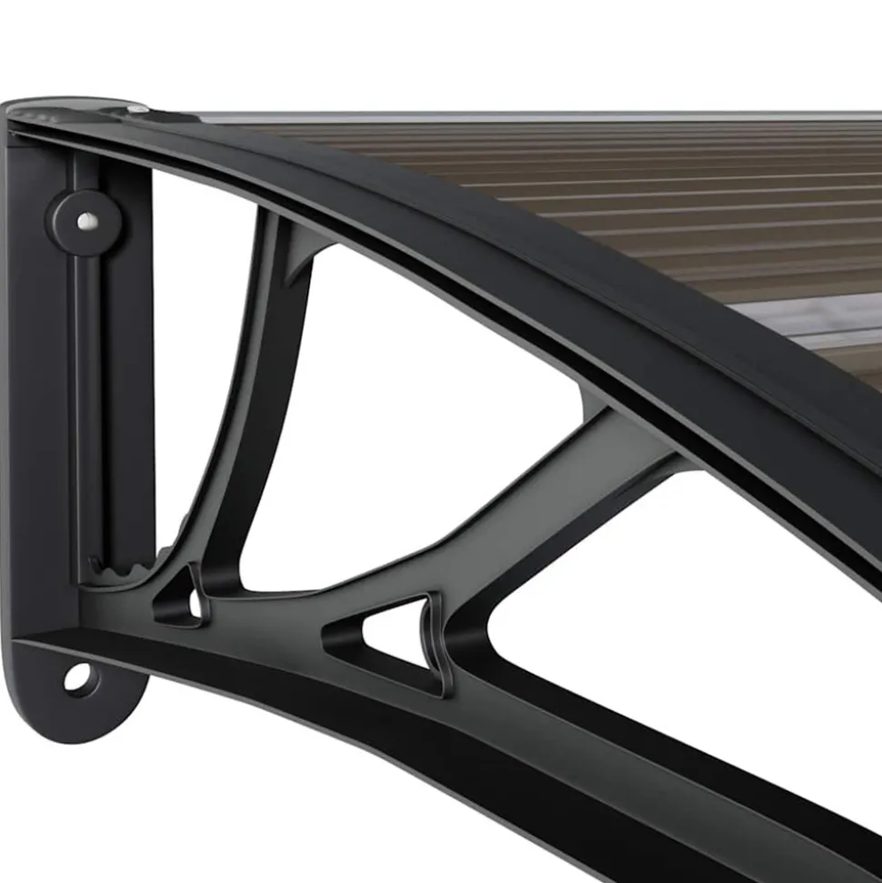 VIDAXL - Auvent de porte noir 150x100 cm polycarbonate