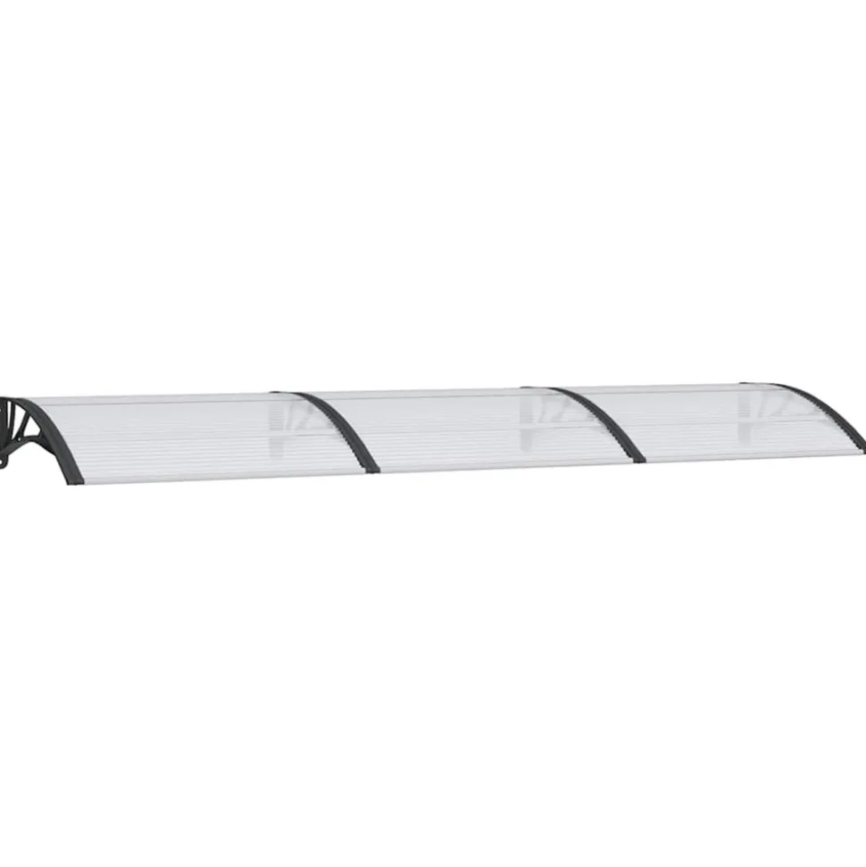VIDAXL - Auvent de porte noir et transparent 300x75 cm polycarbonate