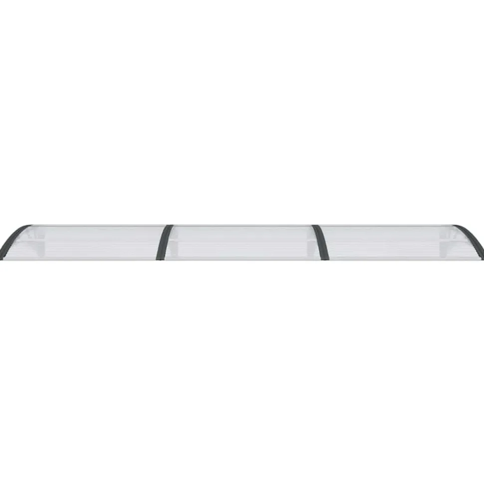 VIDAXL - Auvent de porte noir et transparent 300x75 cm polycarbonate
