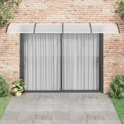 VIDAXL - Auvent de porte noir et transparent 400x75 cm polycarbonate