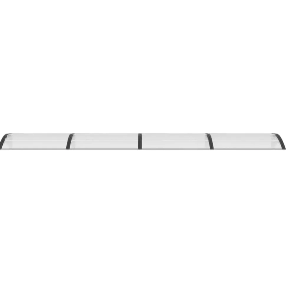 VIDAXL - Auvent de porte noir et transparent 400x75 cm polycarbonate