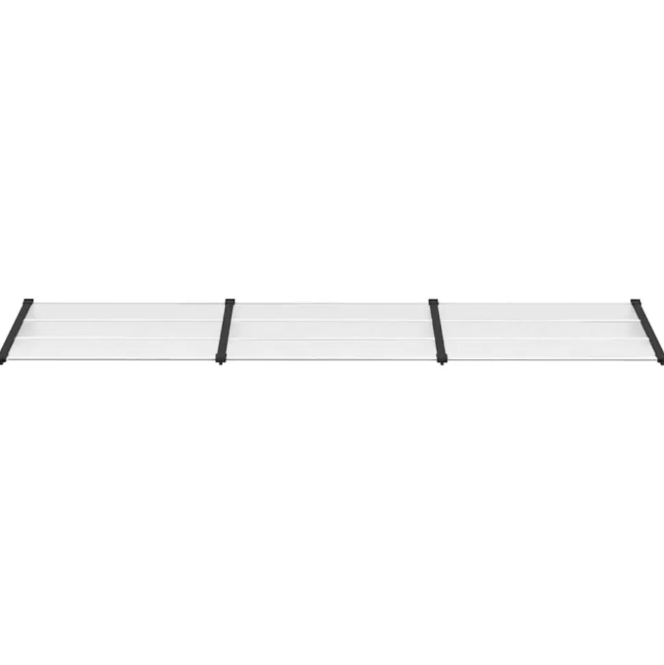 VIDAXL - Auvent de porte noir et transparent 358,5x90 cm polycarbonate