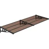 VIDAXL - Auvent de porte noir 239x90 cm polycarbonate