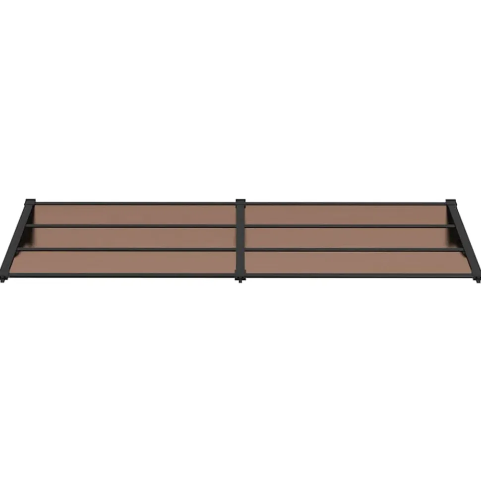 VIDAXL - Auvent de porte noir 239x90 cm polycarbonate