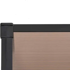 VIDAXL - Auvent de porte noir 239x90 cm polycarbonate