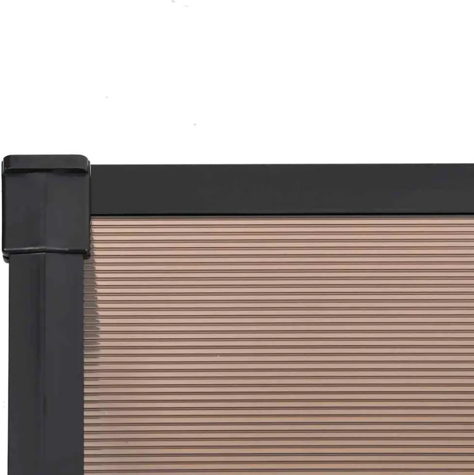 VIDAXL - Auvent de porte noir 239x90 cm polycarbonate