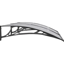 VIDAXL - Auvent de porte noir 150x100 cm polycarbonate